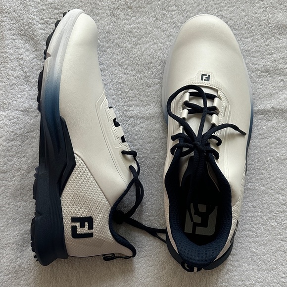 FootJoy Men's White and Navy Athletic Shoes - Picture 1 of 6